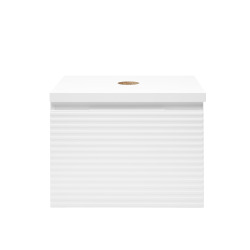 Meuble de salle de bain sous lavabo Naturel Savona 58x43x44,8 cm blanc brillant (SAVONA60BID)