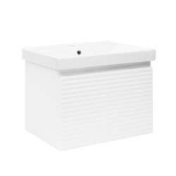 Meuble de salle de bain avec lavabo Naturel Savona 58x43x44,8 cm blanc brillant (SAVONA60BIU1)