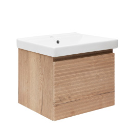 Meuble de salle de bain avec vasque Naturel Savona 58x43x44,8 cm chêne halifax mat (SAVONA60DHU1)