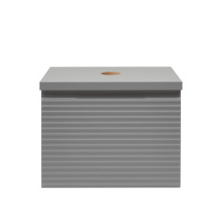 Meuble de salle de bain sous lavabo Naturel Savona 58x43x44,8 cm gris mat (SAVONA60GMD)