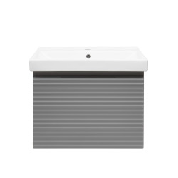 Meuble de salle de bain avec vasque Naturel Savona 58x43x44,8 cm gris mat (SAVONA60GMU1)