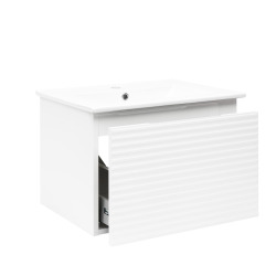 Meuble et lavabo de salle de bain Naturel Savona 78x43x44,8 cm blanc brillant (SAVONA80BI)