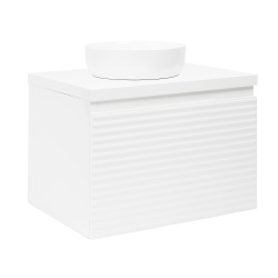 Meuble de salle de bain sous lavabo Naturel Savona 78x43x44,8 cm blanc brillant (SAVONA80BID)