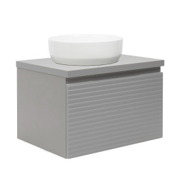 Meuble de salle de bain sous lavabo Naturel Savona 78x43x44,8 cm gris mat (SAVONA80GMD)