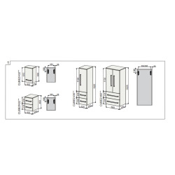 Meuble de salle de bain Cube Way 32,5x51x33 cm chêne Chamonix (CUBE2N32DC)