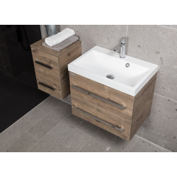 Meuble de salle de bain avec lavabo Naturel Cube Way 60x40 cm chêne Wellington (CUBE260ZDW)