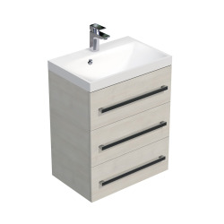 Meuble de salle de bain avec vasque Naturel Cube Way 60x76,5x40 cm chêne Chamonix (CUBE2603DC)