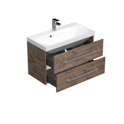 Meuble de salle de bain avec lavabo Naturel Cube Way 80x40 cm chêne Wellington (CUBE280ZDW)