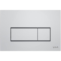Vitra  Root Square plaque de déclenchement double touche, chrome brillant (740-2380)