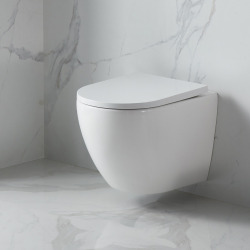 Pack WC Bâti-support Villeroy & Boch + WC sans bride SAT + Plaque de déclenchement double, Blanche (ViConnectFusionTQ-2)