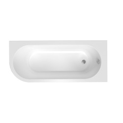 Siko 170x72,5 cm Rajka baignoire asymétrique en acrylique, droite, sans pieds, blanc (SIKOVRAJ170P)