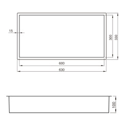  Aurum Niche de Douche à encastrer, Acier Inoxydable 304, 60x30x10cm, Chrome brossé (SATAURN6030BS)