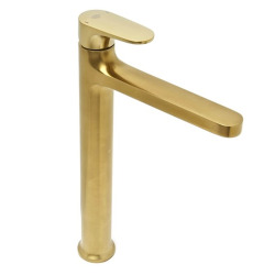 Swiss Aqua Technologies SAT DARK Mitigeur XL pour lavabo avec levier, or brossé (SATBSDA285PBZ)