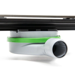 Caniveau douche plein pied à l'italienne, acier inoxydable satiné, pieds de réglage, siphon de sol compris