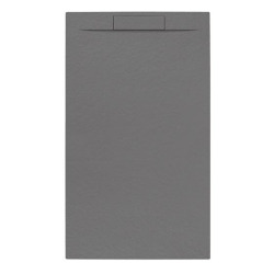  Fusion Receveur de douche 140x80cm en marbre coulé, Gris perle (SATFU14080GRP)