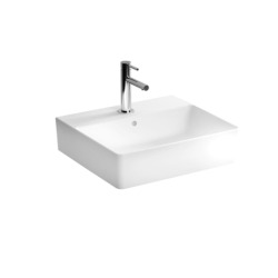 Vitra  Nuo lavabo suspendu en céramique 50x44x12.5 cm, trou pour mitigeur, blanc (7431-003-0001)