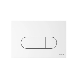 Vitra  Root Round Plaque de déclenchement double touche, Blanc brillant (740-2200)