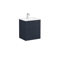 Meuble de salle de bain avec lavabo Vitra Root 60x67x46 cm bleu mat (ROOTG60BINTS)