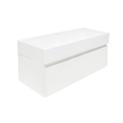 Meuble de salle de bain avec lavabo SAT Evolution 98x30x44,8 cm blanc mat (SATEVO100WMU2)