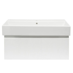 Meuble de salle de bain avec lavabo SAT Evolution 98x30x44,8 cm blanc mat (SATEVO100WMU2)
