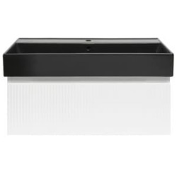Meuble de salle de bain avec lavabo SAT Evolution 98x30x44,8 cm blanc mat (SATEVO100WMU2B)