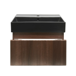 Meuble de salle de bain avec lavabo SAT Evolution 58x30x44,8 cm noyer mat (SATEVO60NAU2B)