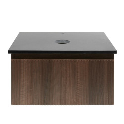 Meuble de salle de bain avec comptoir en granit SAT Evolution 58x30x44,8 cm noyer mat (SATEVO60NAZ)