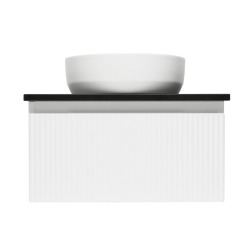 Meuble de salle de bain avec comptoir en granit SAT Evolution 58x30x44,8 cm blanc mat (SATEVO60WMZ)