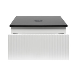 Meuble de salle de bain avec comptoir en granit SAT Evolution 58x30x44,8 cm blanc mat (SATEVO60WMZ)