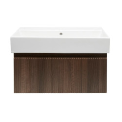 Meuble de salle de bain avec lavabo SAT Evolution 78x30x44,8 cm noyer mat (SATEVO80NAU2)