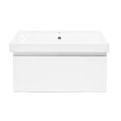 Meuble de salle de bain avec lavabo SAT Evolution 78x30x44,8 cm blanc mat (SATEVO80WMU1)