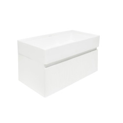 Meuble de salle de bain avec lavabo SAT Evolution 78x30x44,8 cm blanc mat (SATEVO80WMU2)