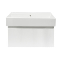 Meuble de salle de bain avec lavabo SAT Evolution 78x30x44,8 cm blanc mat (SATEVO80WMU2)