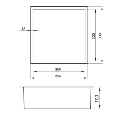 Swiss Aqua Technologies Niche de Douche à encastrer, Black (SATAURN3030MB)