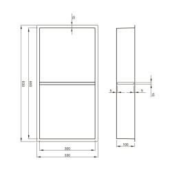 Swiss Aqua Technologies Niche de Douche à encastrer (SATAURN6030SBGM)
