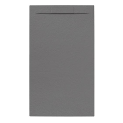  Fusion Receveur de douche 140x80cm en marbre coulé, Gris perle (SATFU14080GRP)