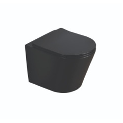 Pack WC Bâti autoportant + WC Swiss Aqua Technologies Infinitio noir sans bride + Plaque chrome