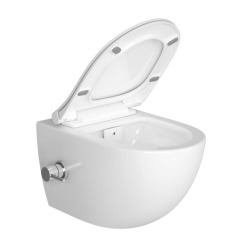 Pack WC Bâti-support Rapid SL + WC sans bride avec fonction bidet thermostatique + Plaque chrome