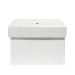 Meuble de salle de bain avec lavabo SAT Evolution 58x30x44,8 cm blanc mat (SATEVO60WMU2)