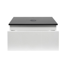 Meuble de salle de bain avec comptoir en pierre artificielle SAT Evolution 78x30x44,8 cm blanc mat (SATEVO80WMTK)