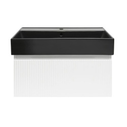 Meuble de salle de bain avec lavabo SAT Evolution 78x30x44,8 cm blanc mat (SATEVO80WMU2B)