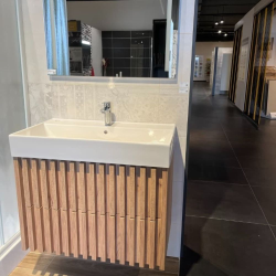 Meuble de salle de bain avec lavabo SAT Delano 80x56x46 cm chêne mat (DELANO80ZDSAT)