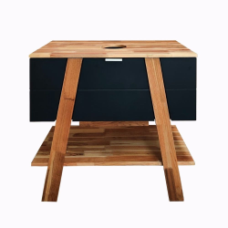 Swiss Aqua Technologies Meuble de salle de bain sous lavabo Naturel Home 80x73x46 cm, noir  (HOMEUMDC)