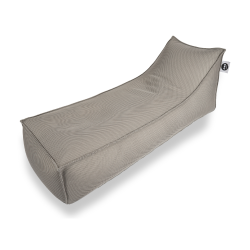 Soo Santaï Relax Sis chaise longue 160x70x35 interieur & exterieur flottante, dehoussable et resistante aux UV, Gris, sans polystyrène