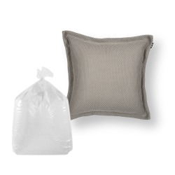 Soo Santaï Set Small Cushion Floating coussin flottant + polystyrène 45x45x25cm, résistant aux UV, Gris