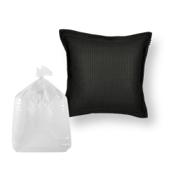 Soo Santaï Set Small Cushion Floating coussin flottant + polystyrène 45x45x25cm, résistant aux UV, Noir