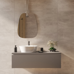  Miroir mural asymétrique sur corde 56x71cm, transparent (SATZLAN6071)