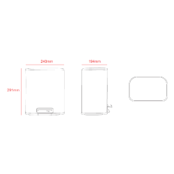  by Siko Poubelle à pédale 5L 29,1 x 24 x 19,4cm, blanche (SATDKOSO5B)