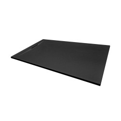 Fusion Receveur de douche 140x90cm en marbre coulé avec siphon, Graphite (SATFU14090G-S)