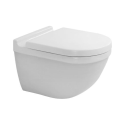 Pack WC bâti-support avec Cuvette Duravit Starck 3 sans bride + Abattant softclose + Plaque Blanc chromé (GebStarck3)